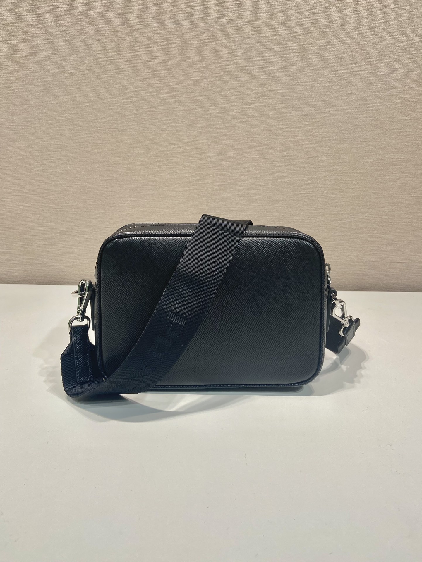 Pra*a saffiano leather shoulder bag