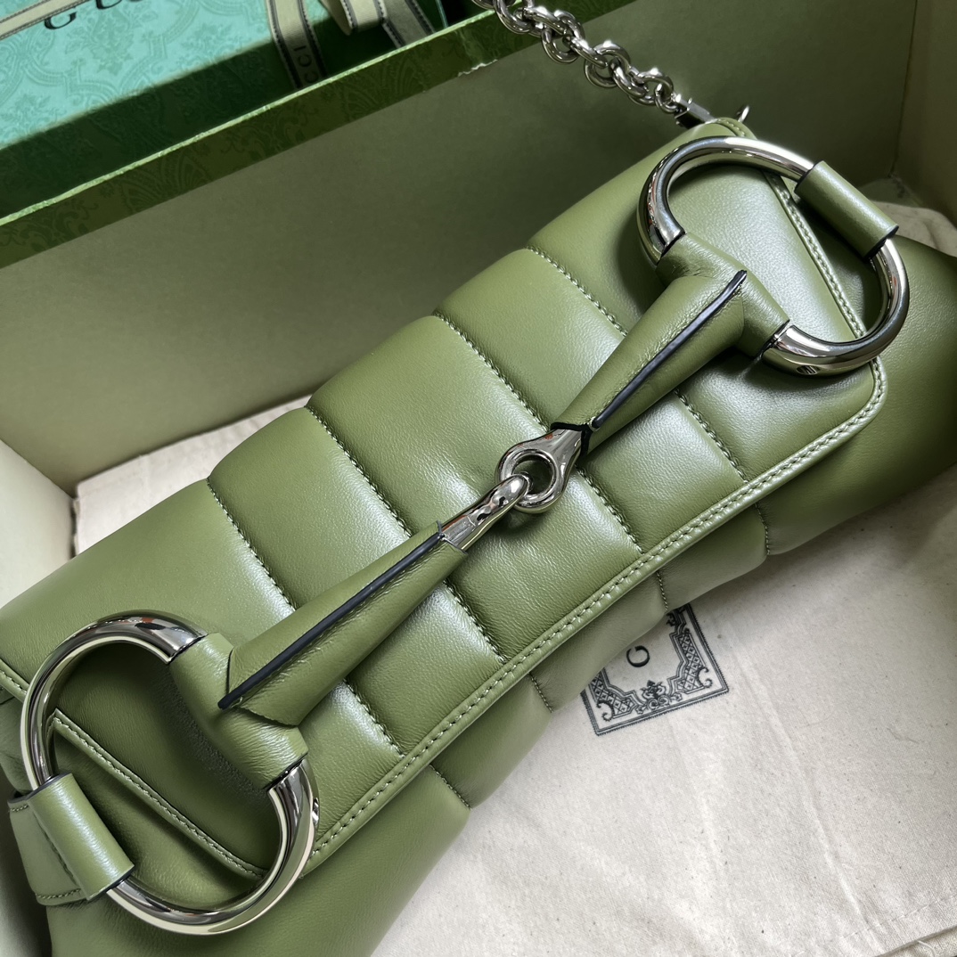 G*u*i horsebit chain medium shoulder bag