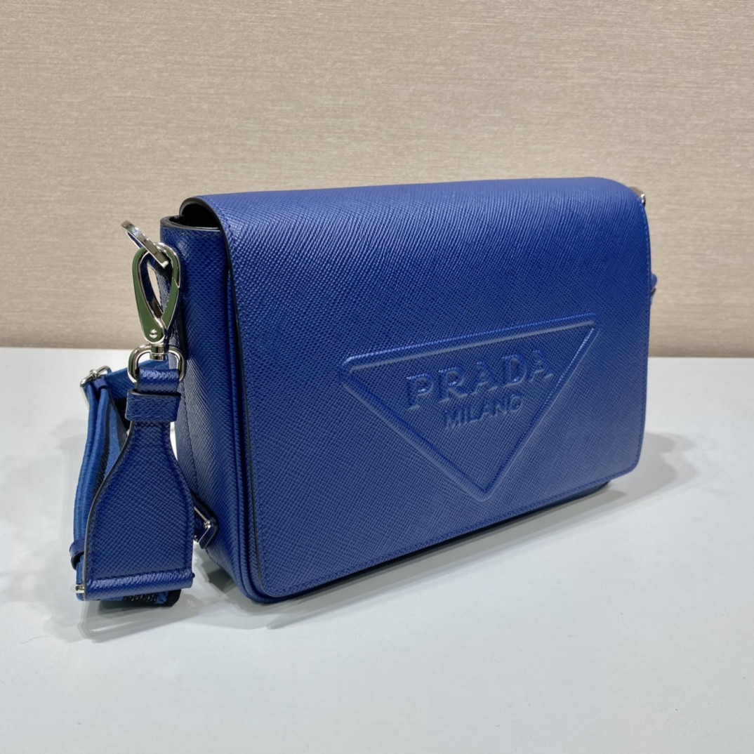 Pra*a saffiano leather shoulder bag