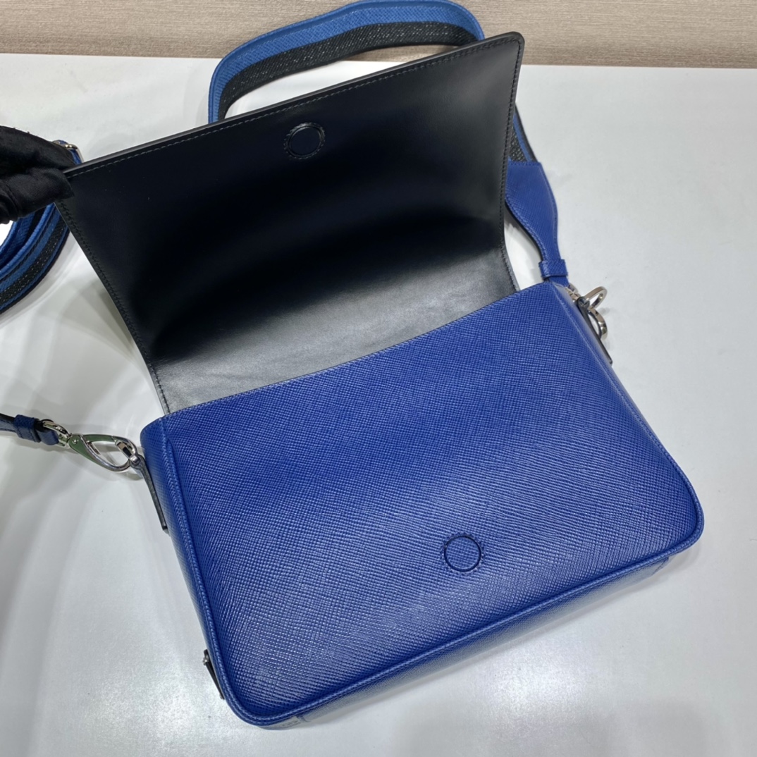 Pra*a saffiano leather shoulder bag